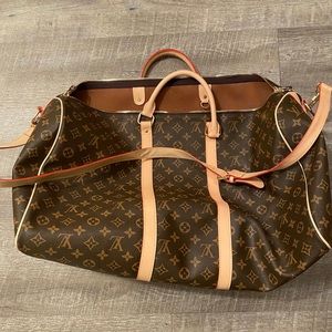 Louis Vuitton duffel bag. (not a real one)